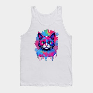 Tie Dye Cat Tank Top